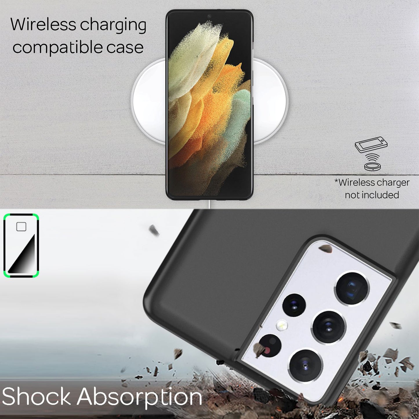 NALIA Hard Case für Samsung Galaxy S21 Ultra, Dünn Cover Handy Hülle Case Bumper