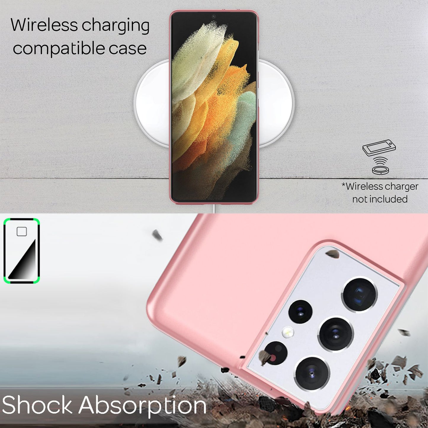 NALIA Hard Case für Samsung Galaxy S21 Ultra, Dünn Cover Handy Hülle Case Bumper