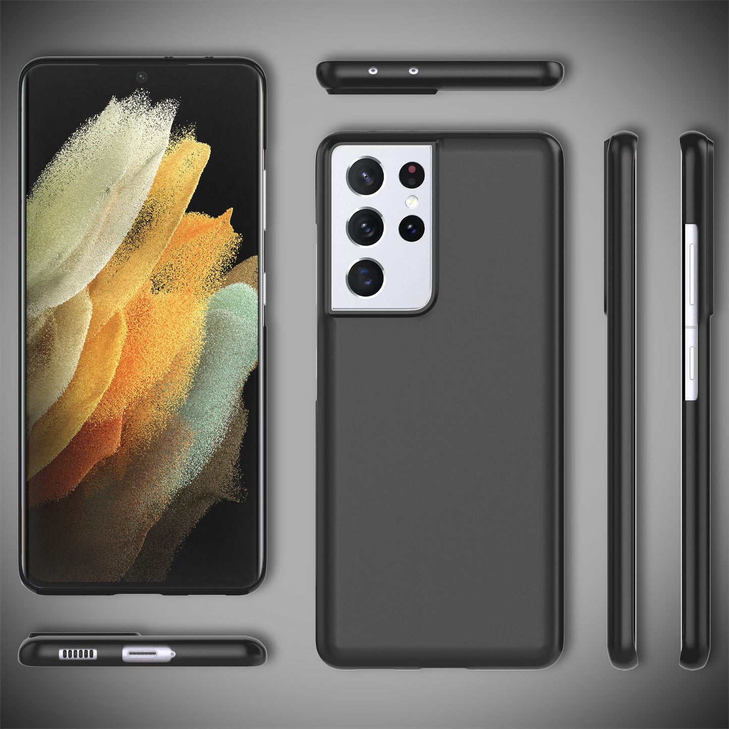 NALIA Hard Case für Samsung Galaxy S21 Ultra, Dünn Cover Handy Hülle Case Bumper