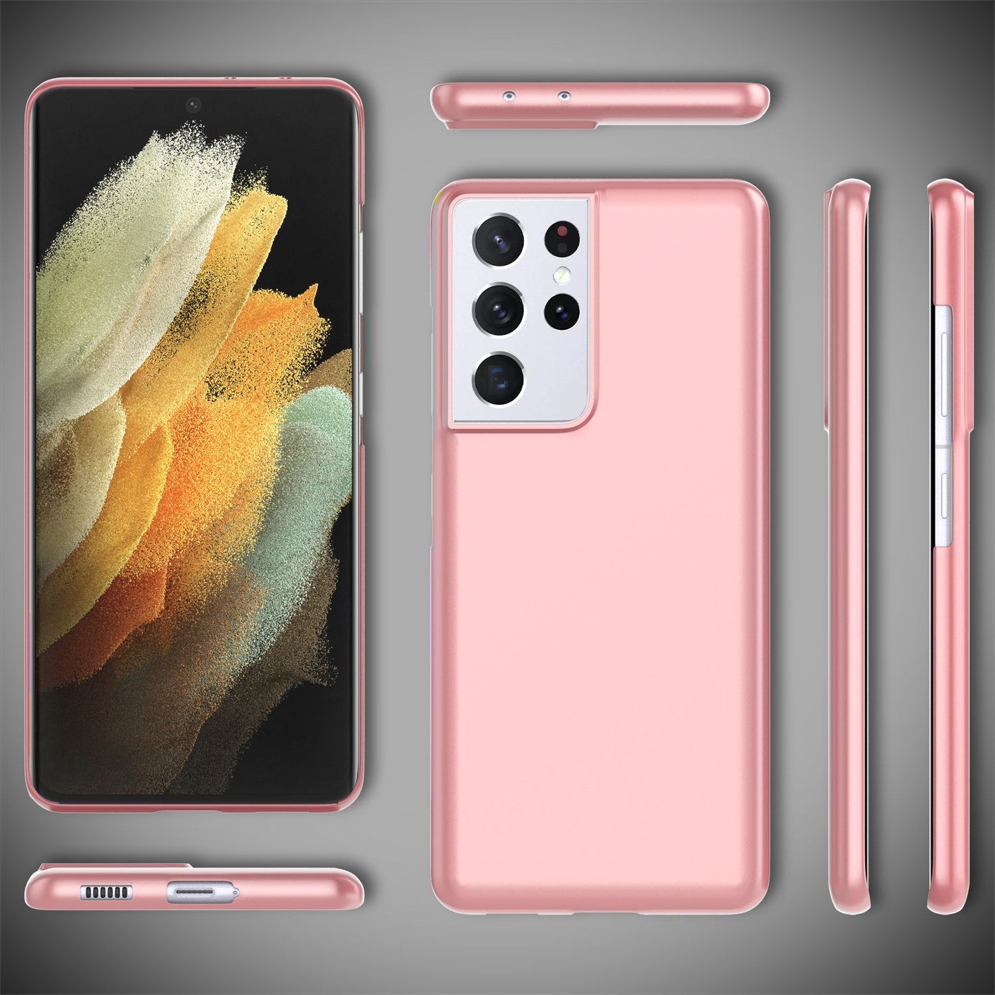 NALIA Hard Case für Samsung Galaxy S21 Ultra, Dünn Cover Handy Hülle Case Bumper