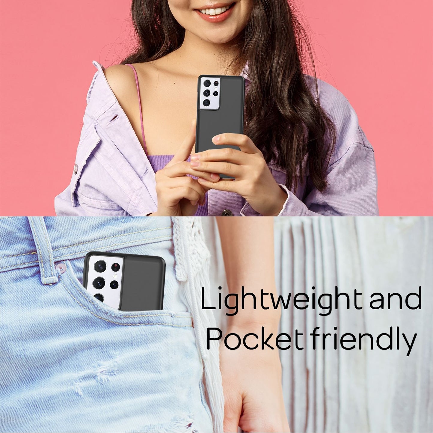 NALIA Hard Case für Samsung Galaxy S21 Ultra, Dünn Cover Handy Hülle Case Bumper