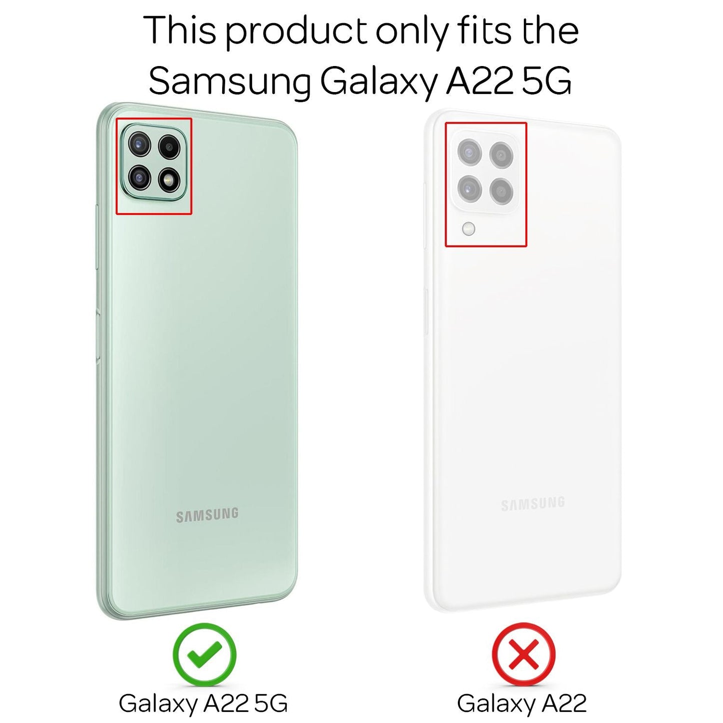 NALIA Matt-Schwarze Ringhülle für Samsung Galaxy A22 5G, 360° Ring Standfunktion