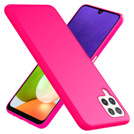 NALIA Colorful Neon Silicone Case for Samsung Galaxy A22, Intense Color, Non-Slip, Velvety Rubberized