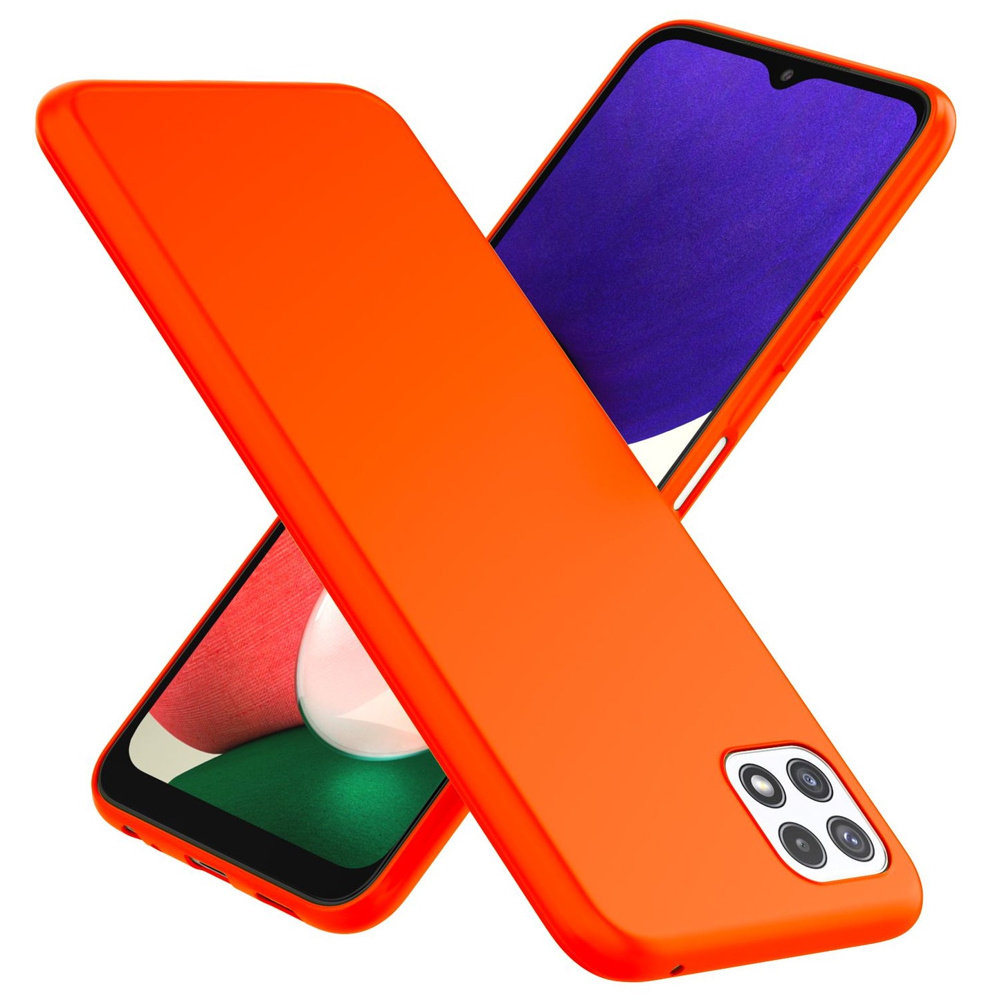 NALIA Colorful Neon Silicone Case for Samsung Galaxy A22 5G, Intense Color, Non-Slip, Velvety Rubberized