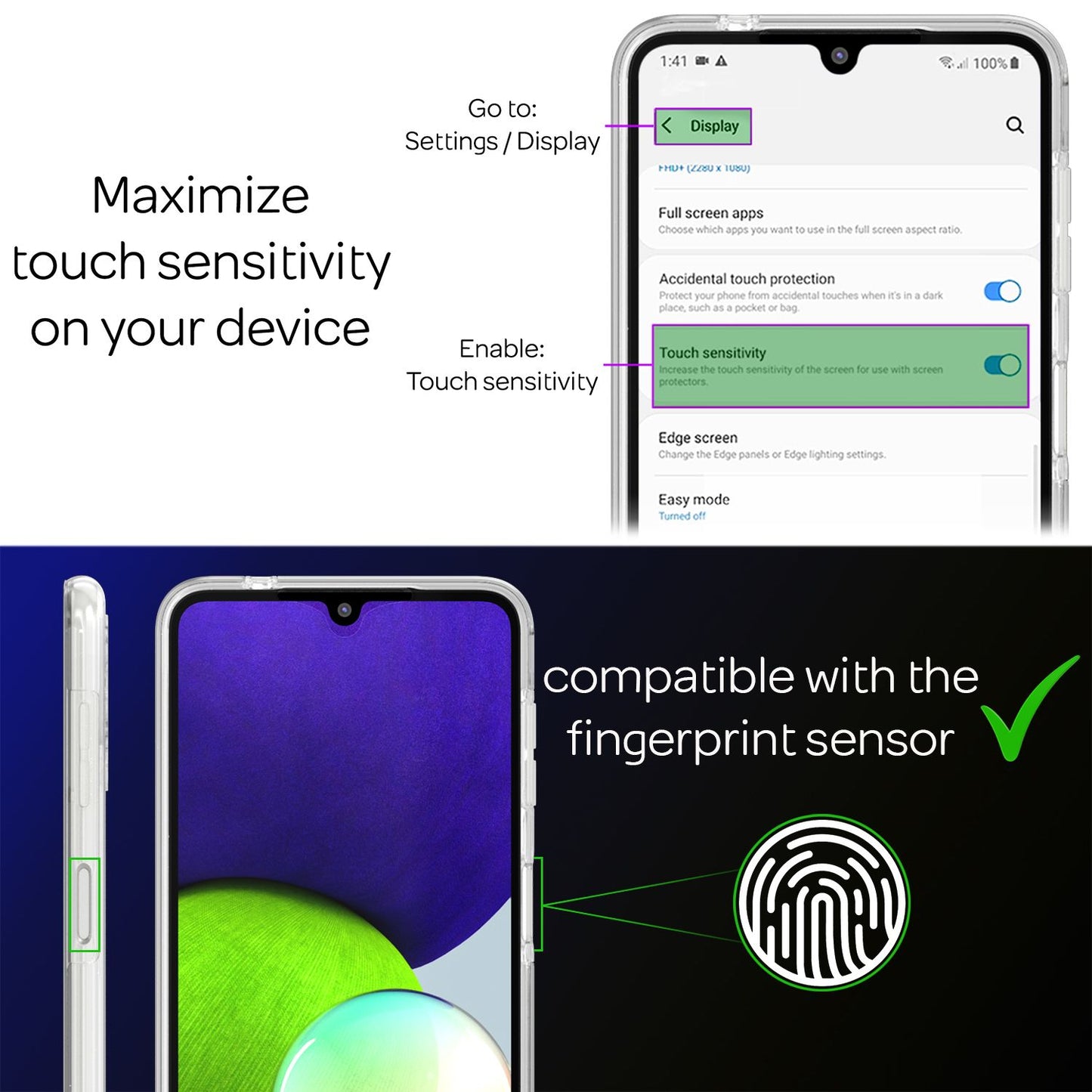 NALIA Clear 360° Protective Case for Samsung Galaxy A22, Full Protection Transparent Anti-Yellowing Clear Robust