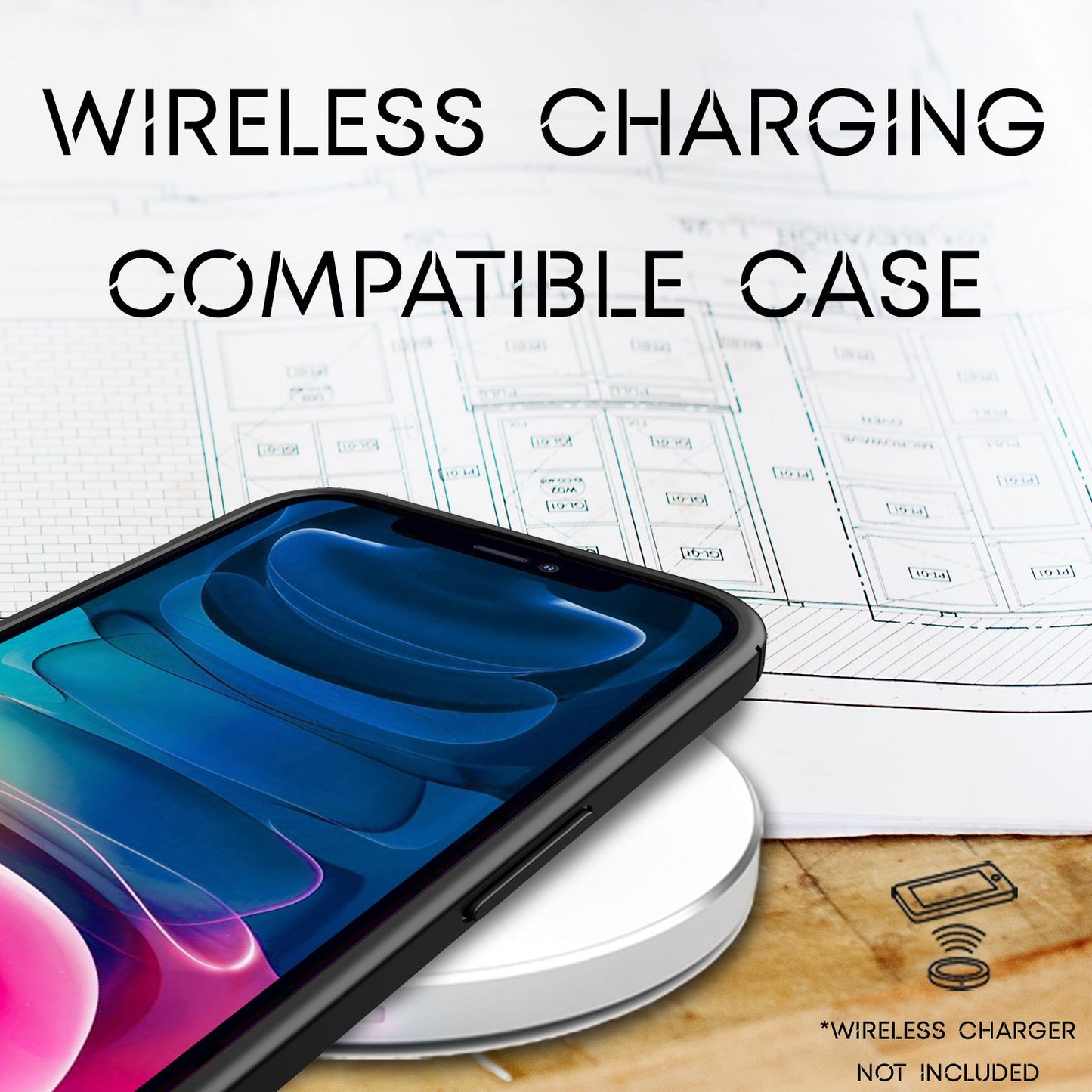 NALIA Leather Look Case for iPhone 13 Mini, Black Silicone Case, Anti-Fingerprint, Non-Slip, Scratch-Resistant