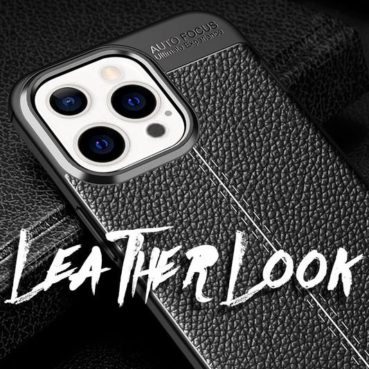 NALIA Leather Look Case for iPhone 13 Pro Max, Black Silicone Case, Anti-Fingerprint, Non-Slip, Scratch-Resistant