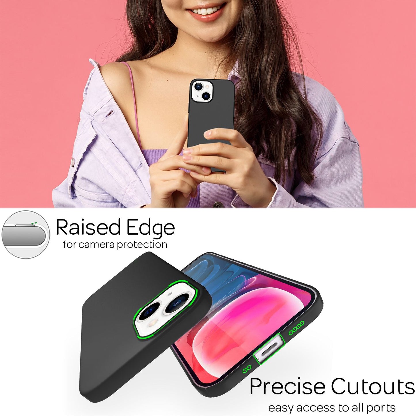 NALIA 0.5mm Thin Phone Case for iPhone 13 Mini, Hard Case Cover Matte Bumper