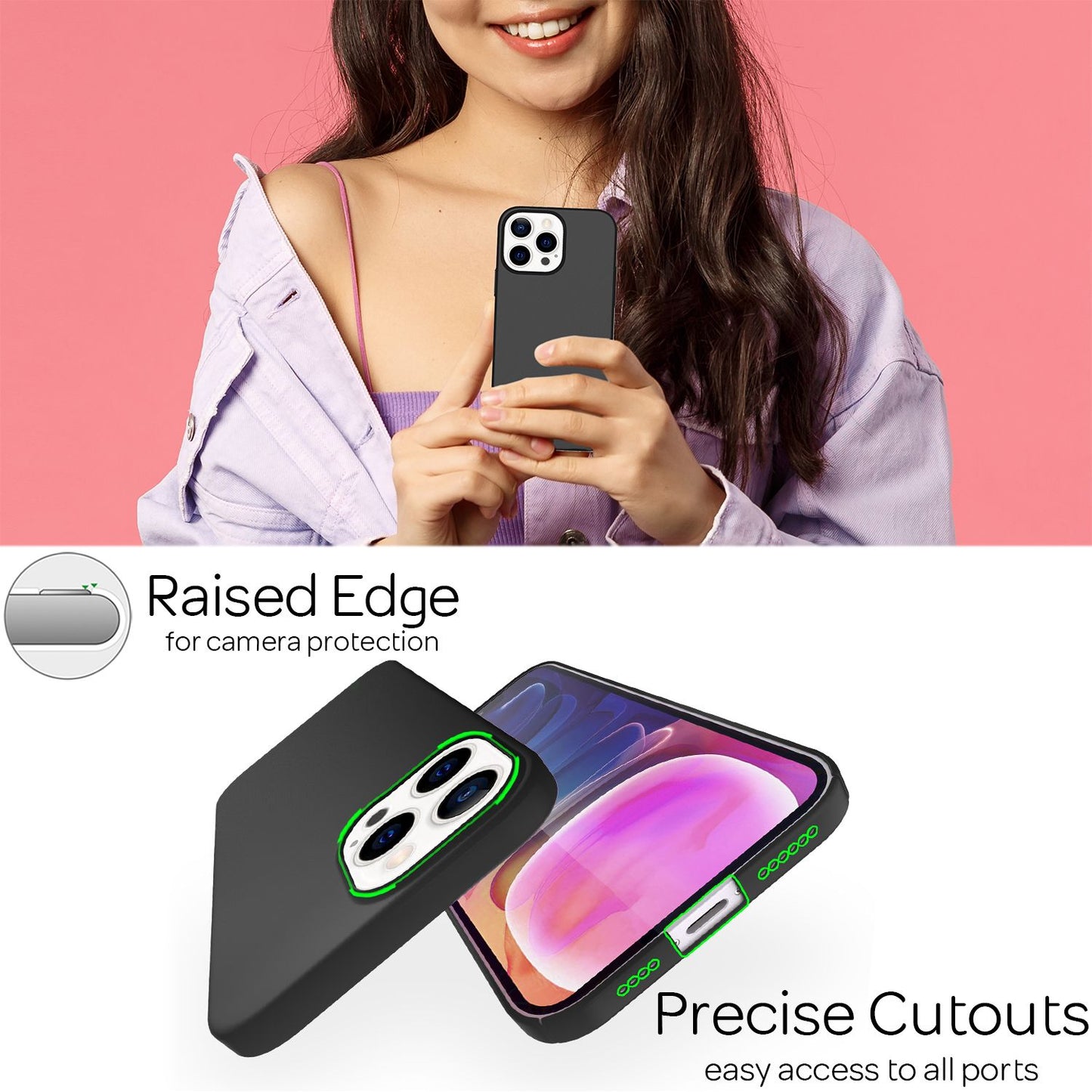 NALIA 0,5mm Dünne Handy Hülle für iPhone 13 Pro Max, Matt Hard Case Cover Bumper