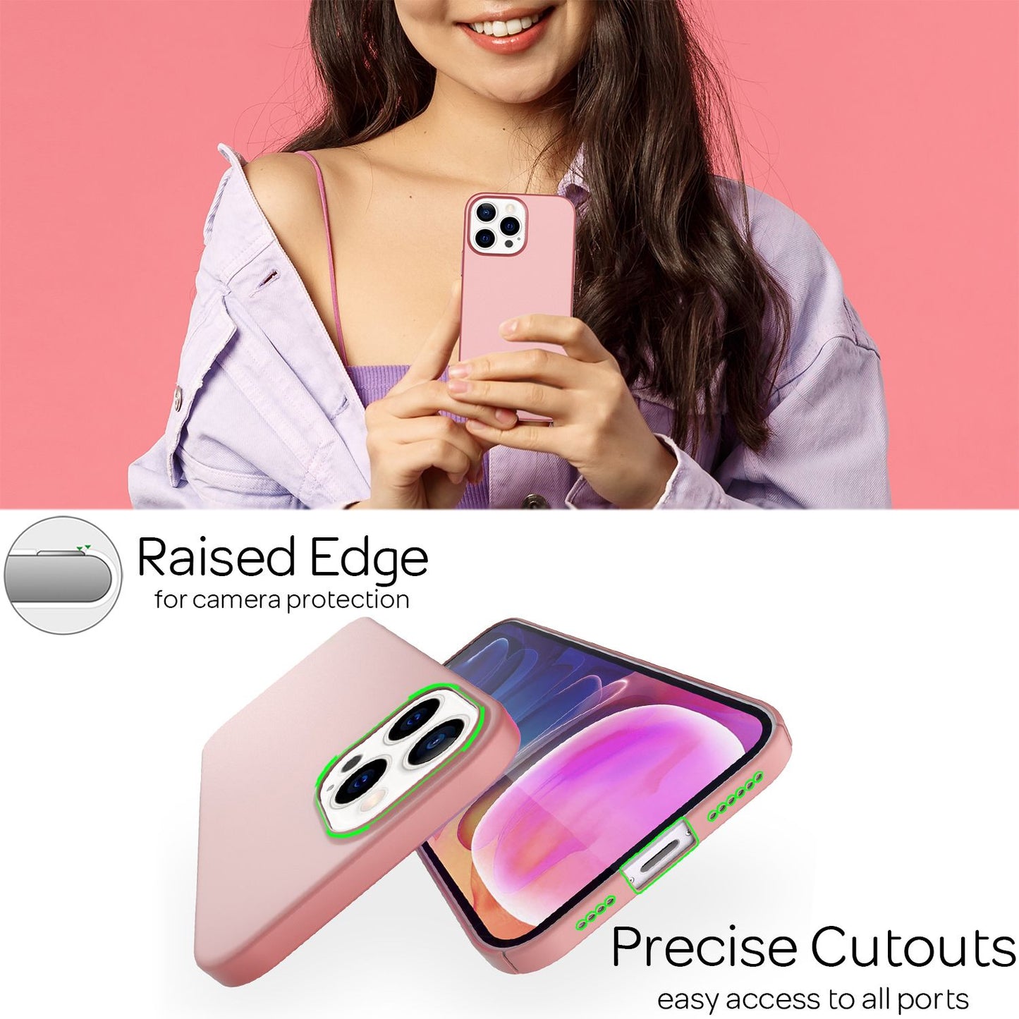 NALIA 0,5mm Dünne Handy Hülle für iPhone 13 Pro Max, Matt Hard Case Cover Bumper