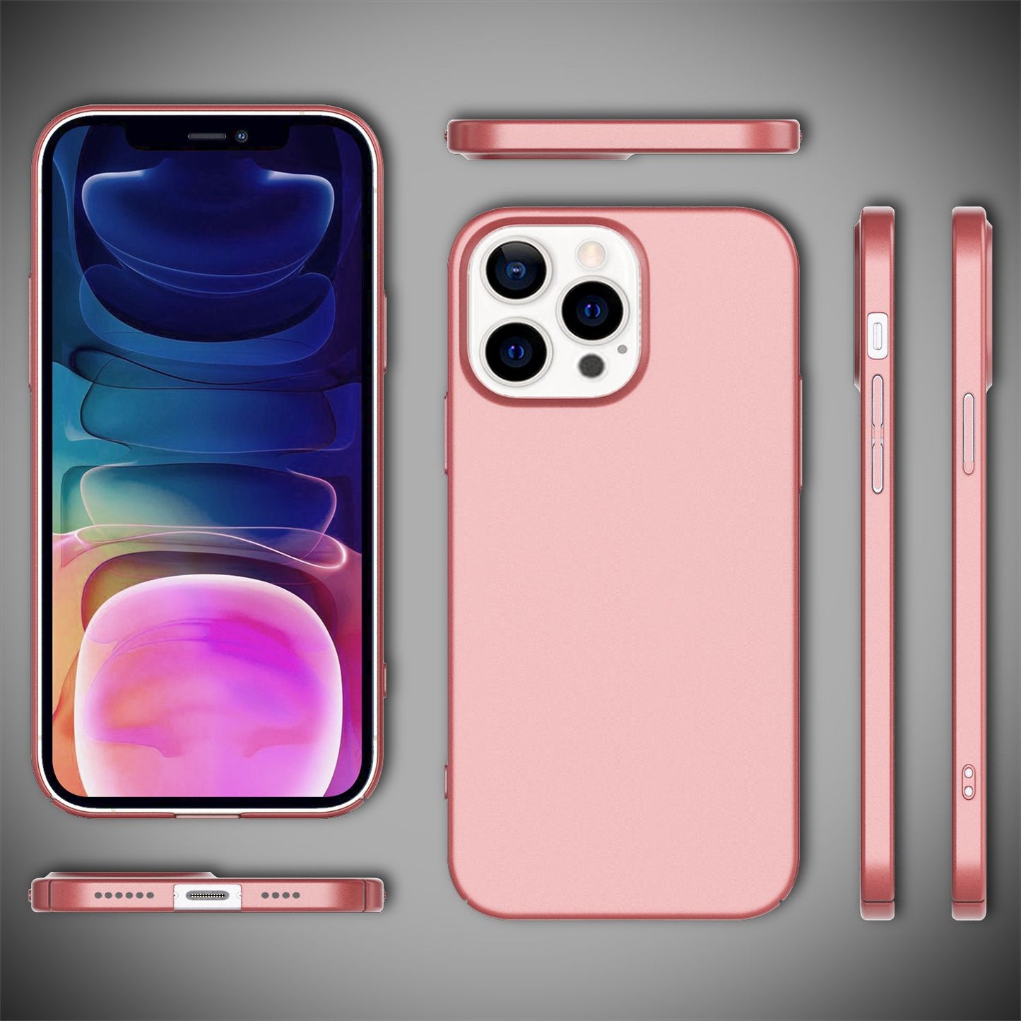 NALIA 0,5mm Dünne Handy Hülle für iPhone 13 Pro Max, Matt Hard Case Cover Bumper