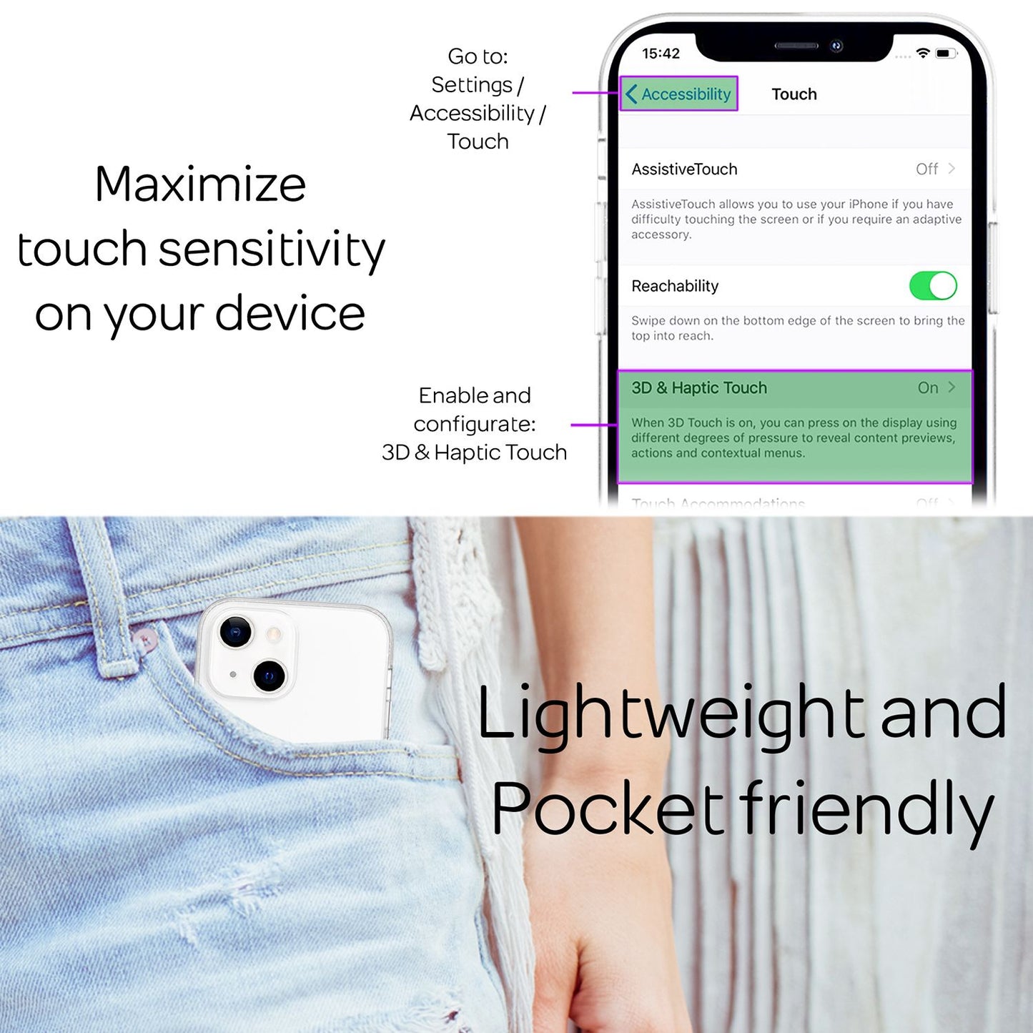 NALIA Clear 360° Protective Case for iPhone 13 Mini, Full Protection Transparent Anti-Yellowing Clear, Full-Body Phone Case