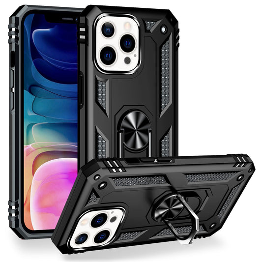 NALIA Ring Case fyrir iPhone 13 Pro Max, hart hulstur með TPU sílikon stuðara