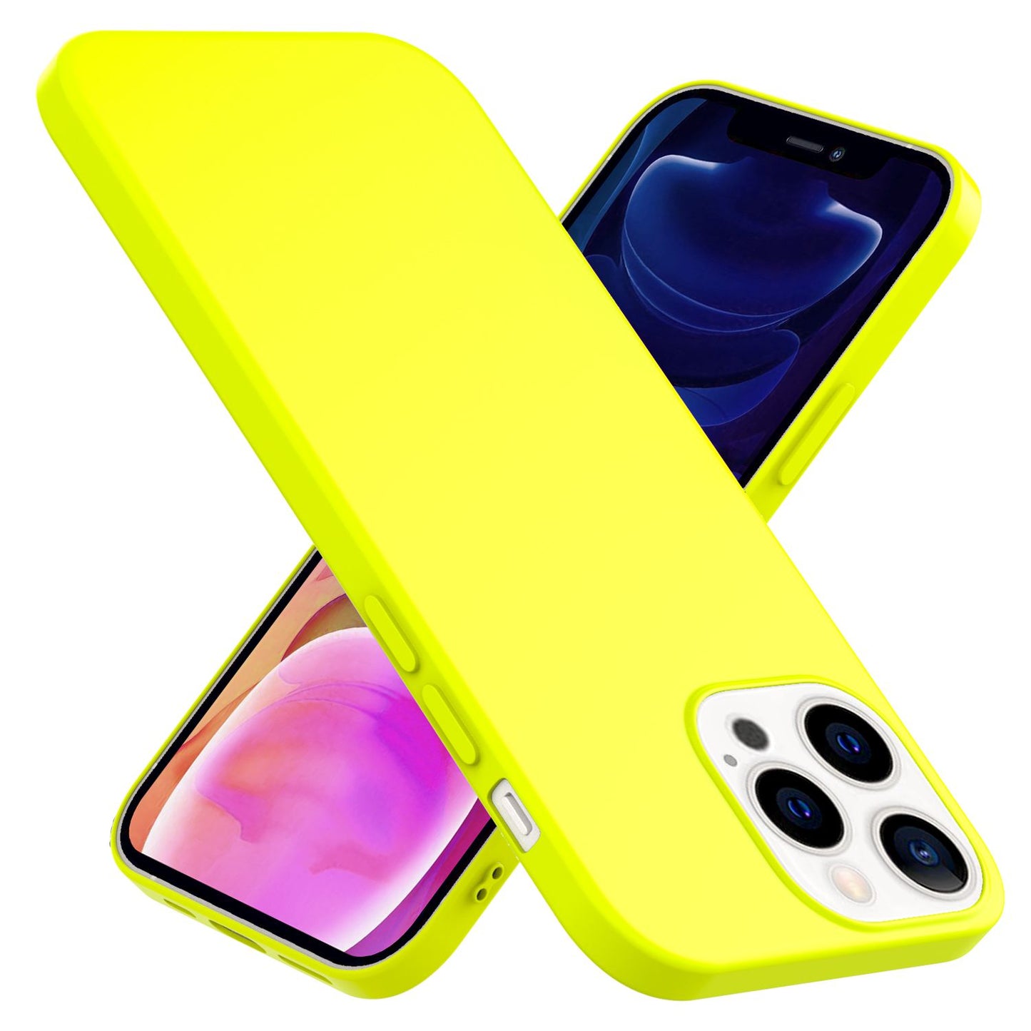 NALIA Colorful Neon Phone Case for iPhone 13 Pro Max, Silicone Case Cover Bumper