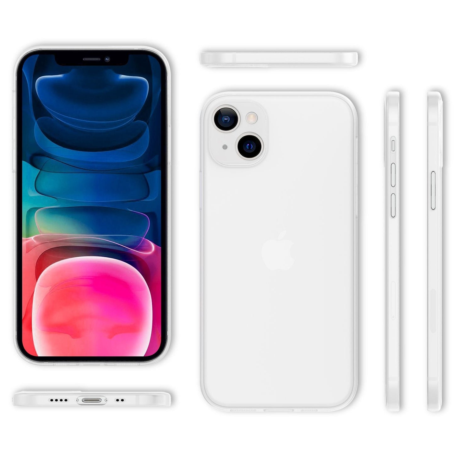 NALIA Extrem Dünnes Hardcase für iPhone 13 Mini, Durchsichtig 0,3mm Schlank