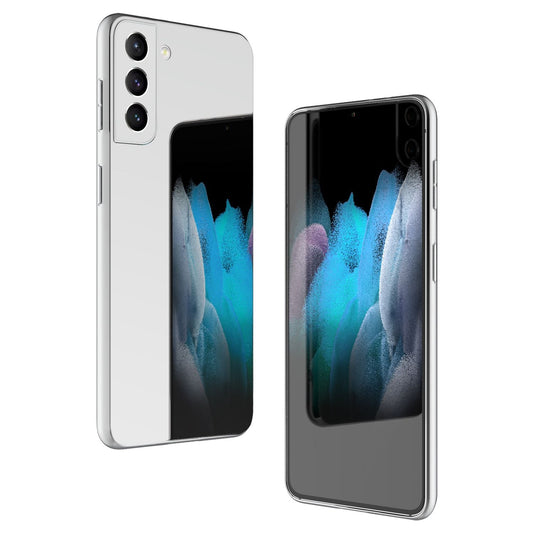 NALIA spegilglerhulstur fyrir Samsung Galaxy S21 Plus, gegnsætt spegilhlíf, rispuþolið 9H glerhulstur