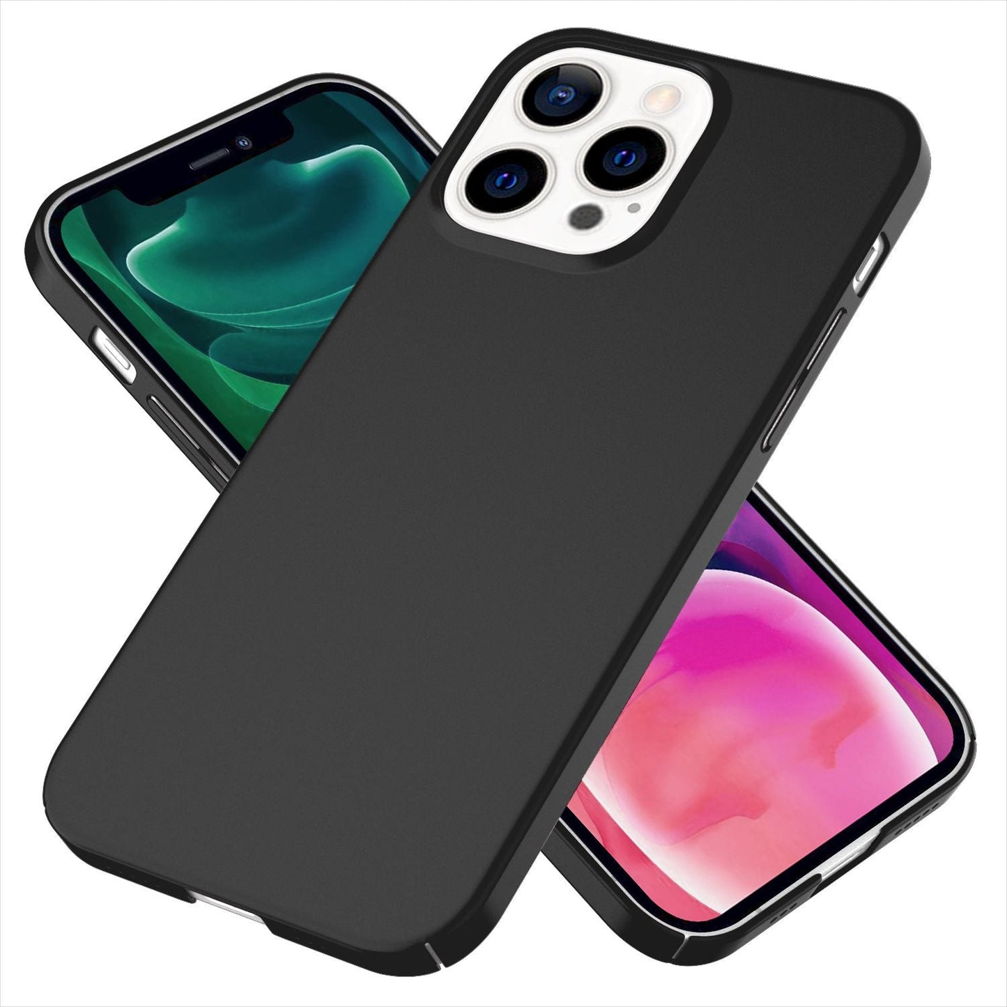 NALIA 0,5 mm þunnt símahulstur fyrir iPhone 13 Pro, matt hart hulstur með stuðara