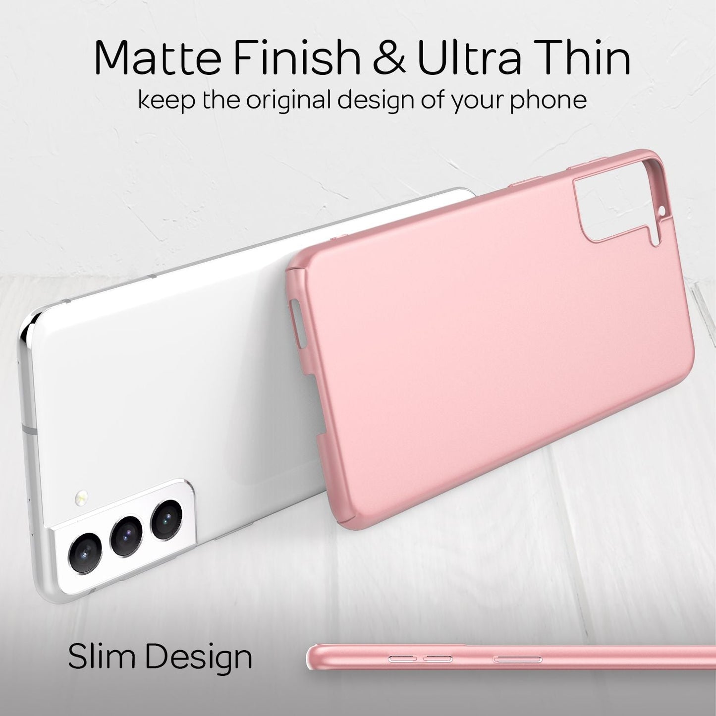 NALIA Ultra-Thin Hard Case for Samsung Galaxy S21 FE, Anti-Fingerprint Matte Non-Slip Extra-Light 0.5mm Slim