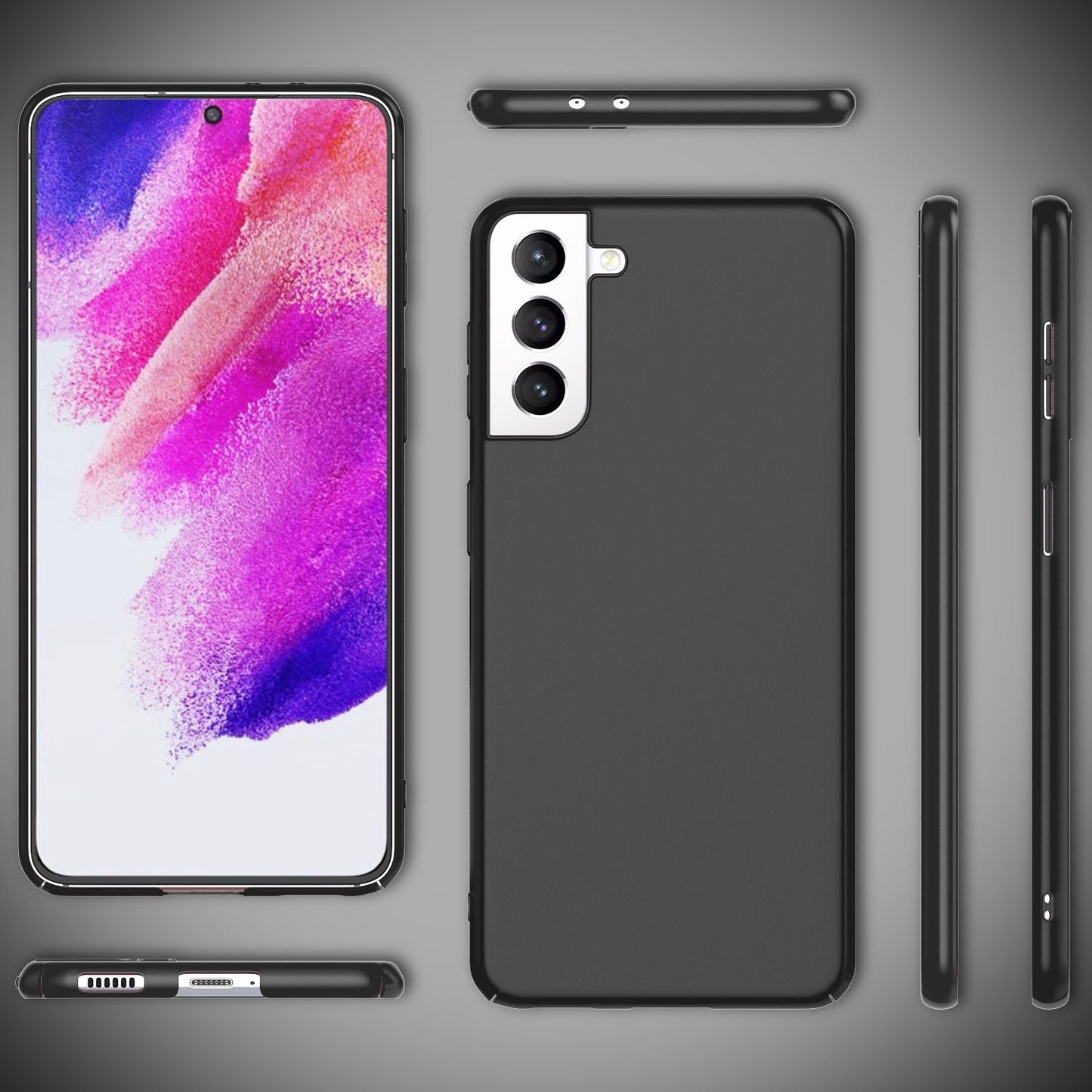 NALIA Ultra-Thin Hard Case for Samsung Galaxy S21 FE, Anti-Fingerprint Matte Non-Slip Extra-Light 0.5mm Slim