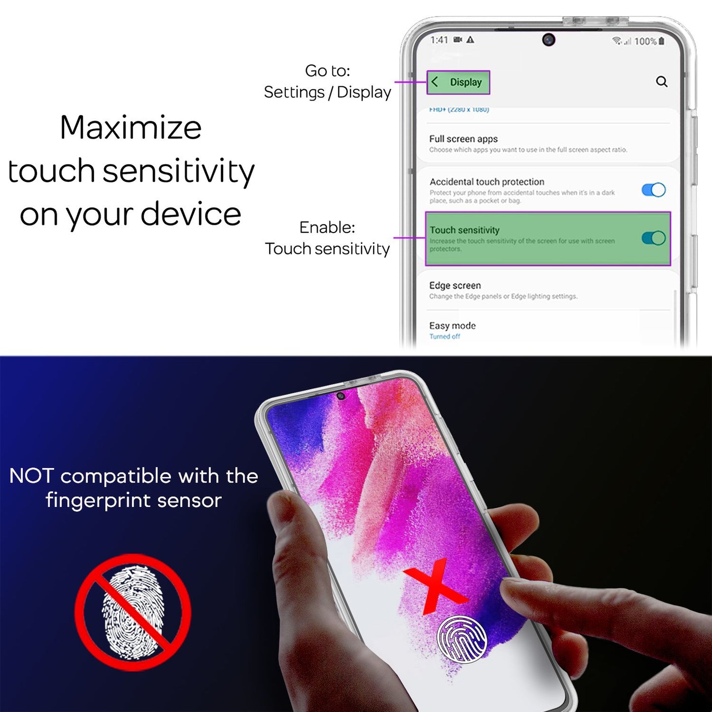 NALIA gegnsætt 360° verndarhulstur fyrir Samsung Galaxy S21 FE