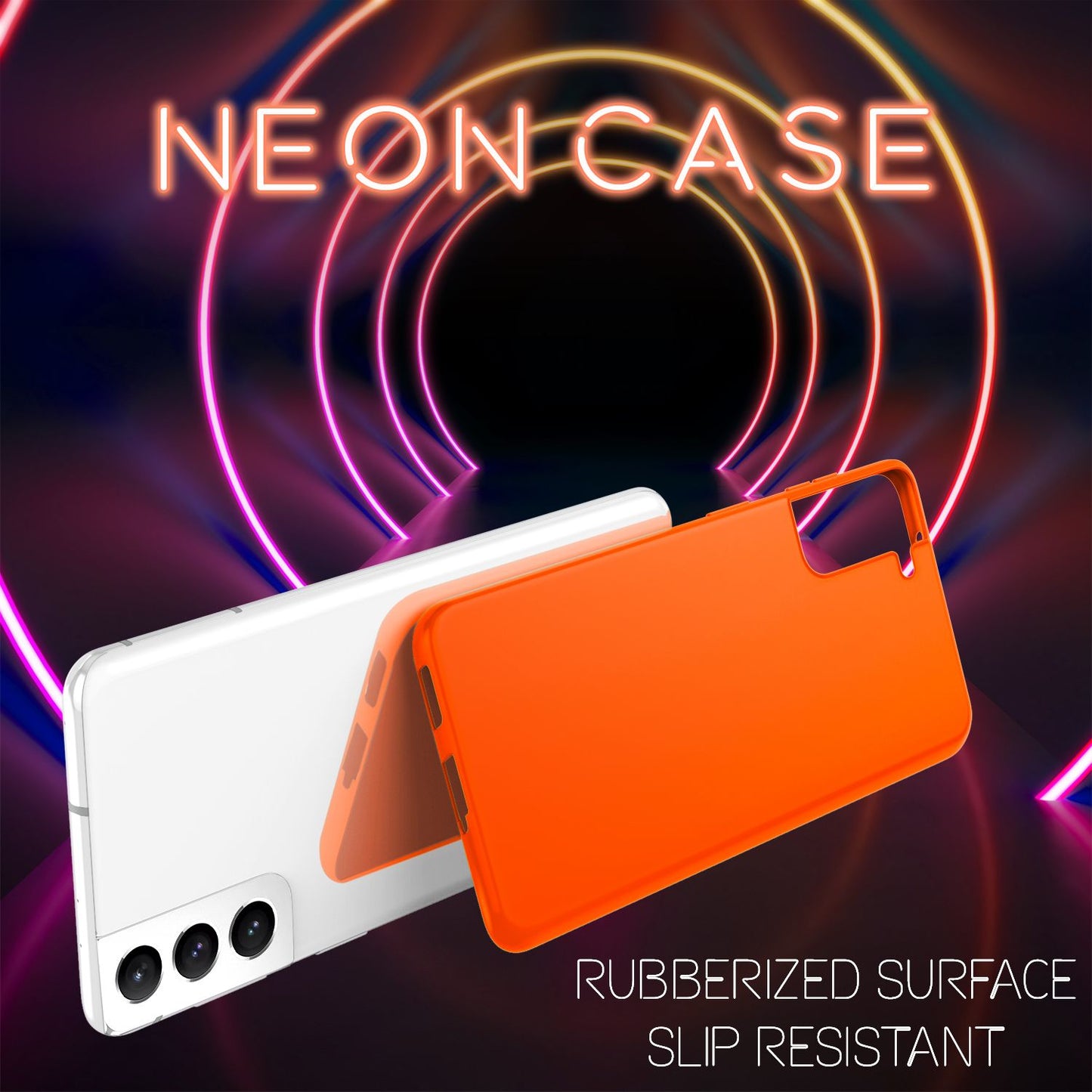 NALIA litríkt neon sílikonhulstur fyrir Samsung Galaxy S21 FE