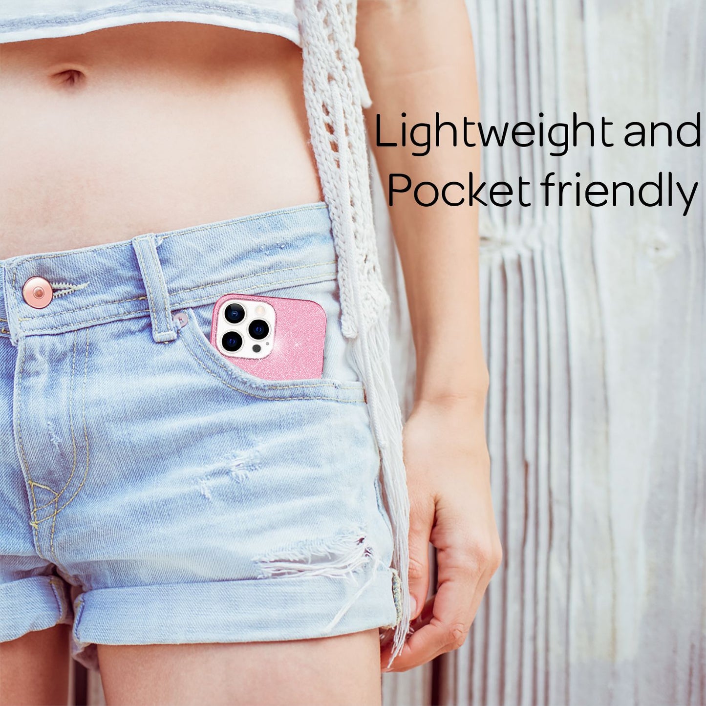 NALIA Rugged Glitter Case for iPhone 13 Pro Max, Shockproof Shiny Glitter Protective Case, Reinforced Silicone Case