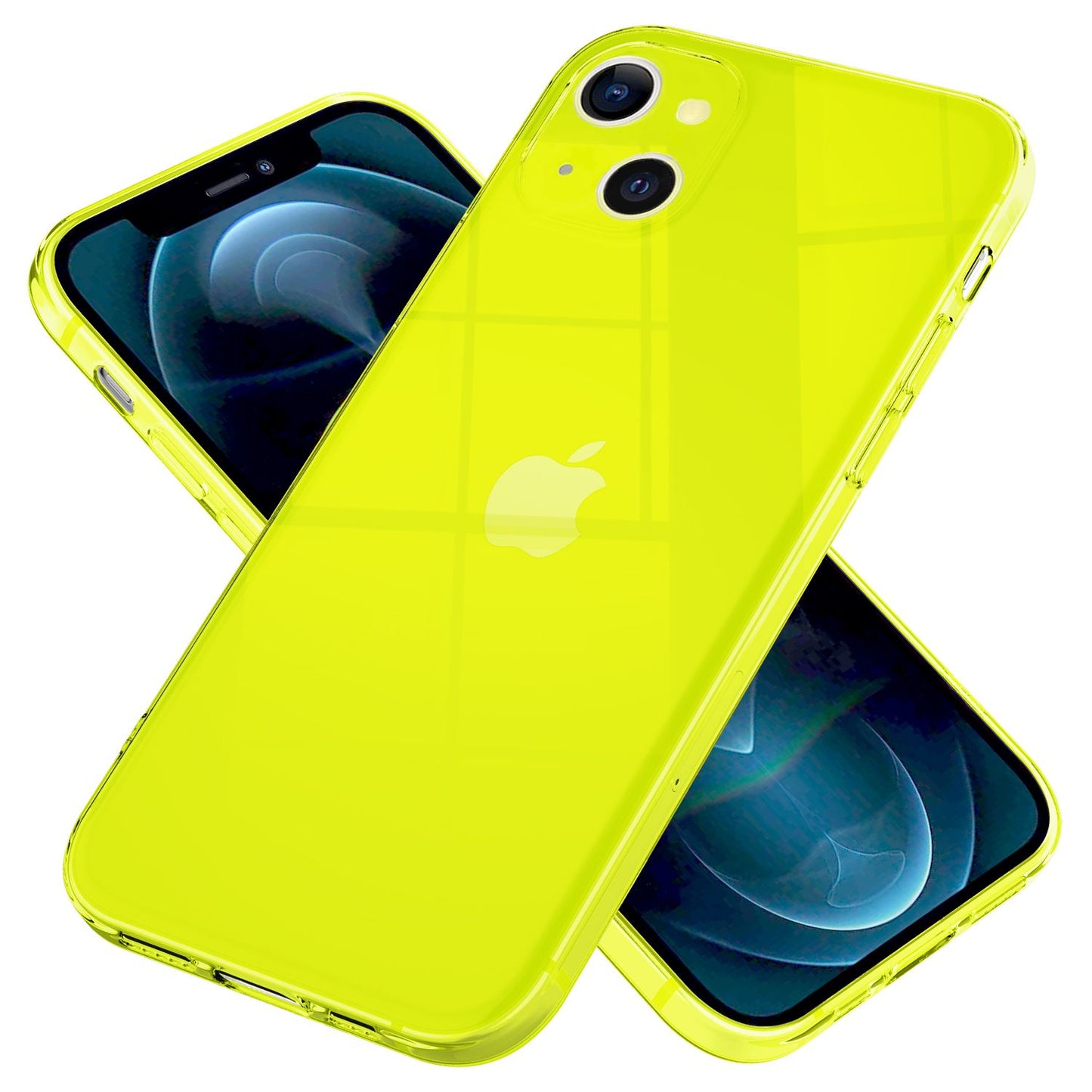 NALIA Klare Neon Handy Hülle für iPhone 13 Mini, Bunt Durchsichtig Cover Case