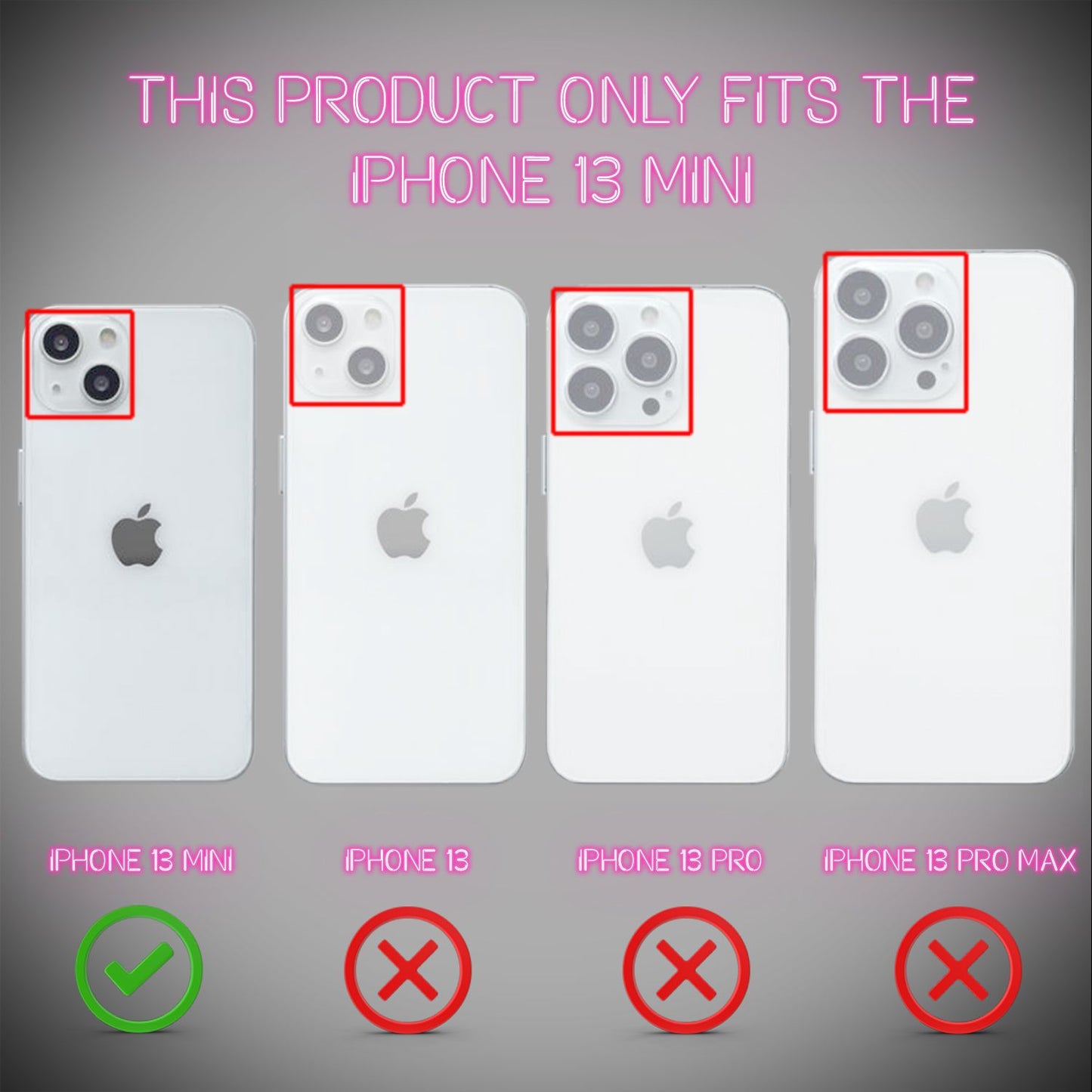 NALIA Klare Neon Handy Hülle für iPhone 13 Mini, Bunt Durchsichtig Cover Case