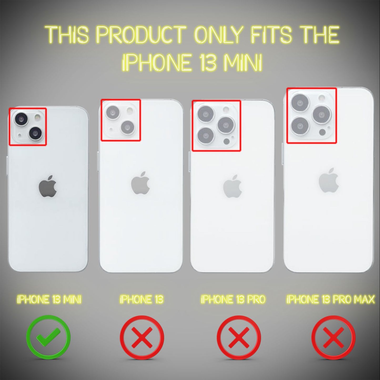 NALIA Klare Neon Handy Hülle für iPhone 13 Mini, Bunt Durchsichtig Cover Case