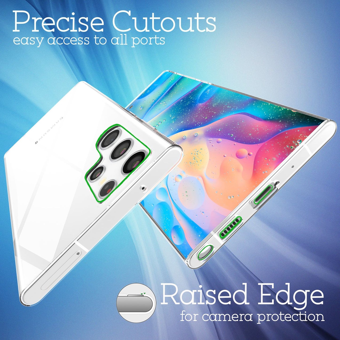 NALIA Clear Silicone Case for Samsung Galaxy S22 Ultra, Transparent Anti-Yellowing Clear Case, Phone Case Protective Cover