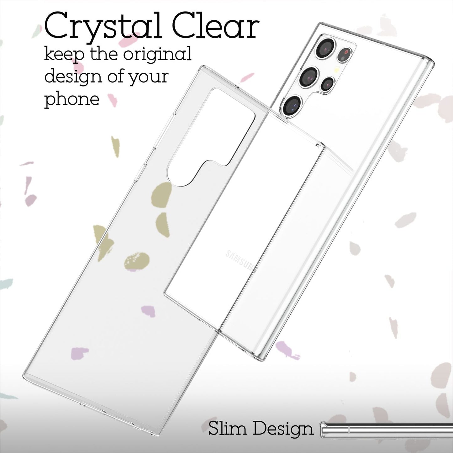 NALIA Clear Silicone Case for Samsung Galaxy S22 Ultra, Transparent Anti-Yellowing Clear Case, Phone Case Protective Cover