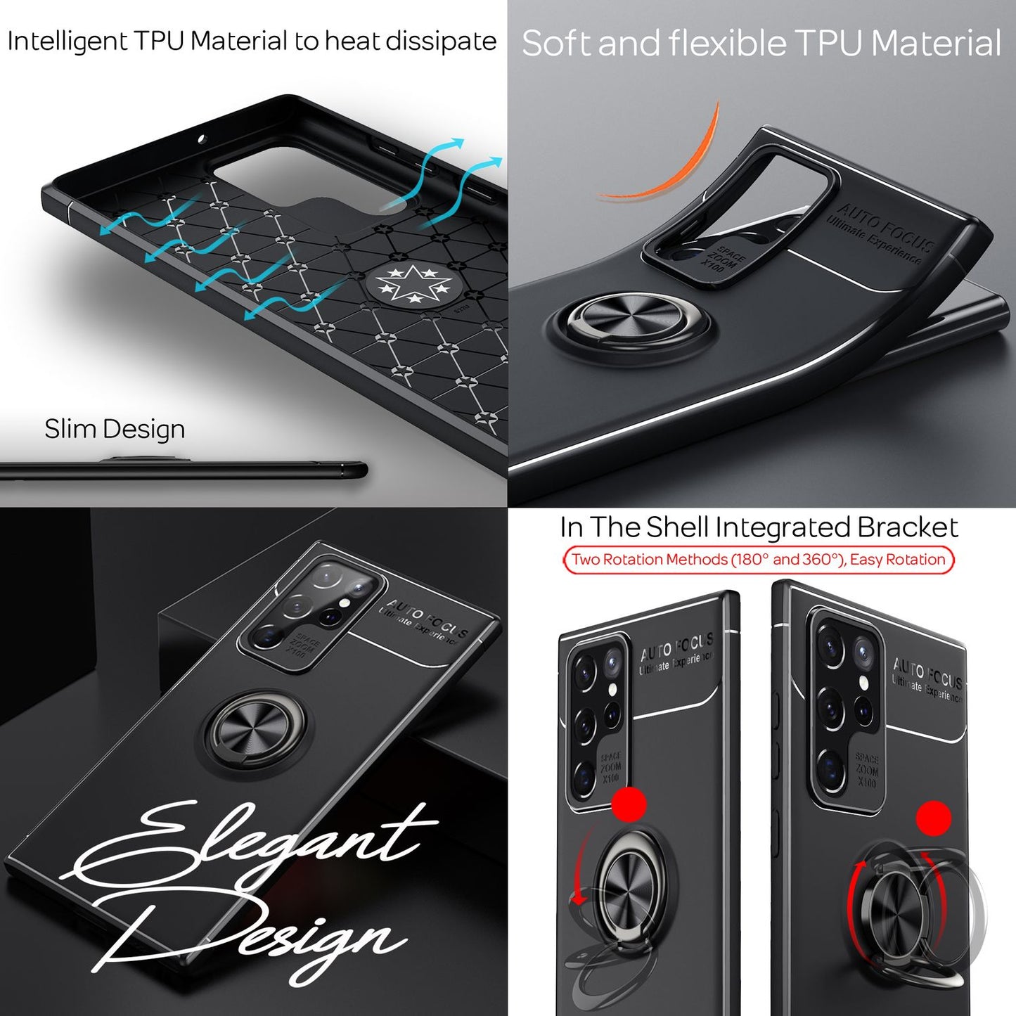 NALIA Ring Case for Samsung Galaxy S22 Ultra