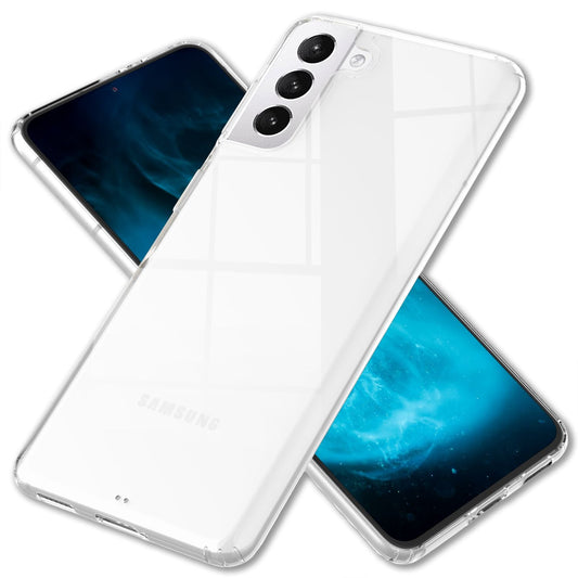 NALIA Klares Kratzfestes Case für Samsung Galaxy S22, Transparent Anti-Gelb Durchsichtig, Harte Rückseite & Silikon Rand