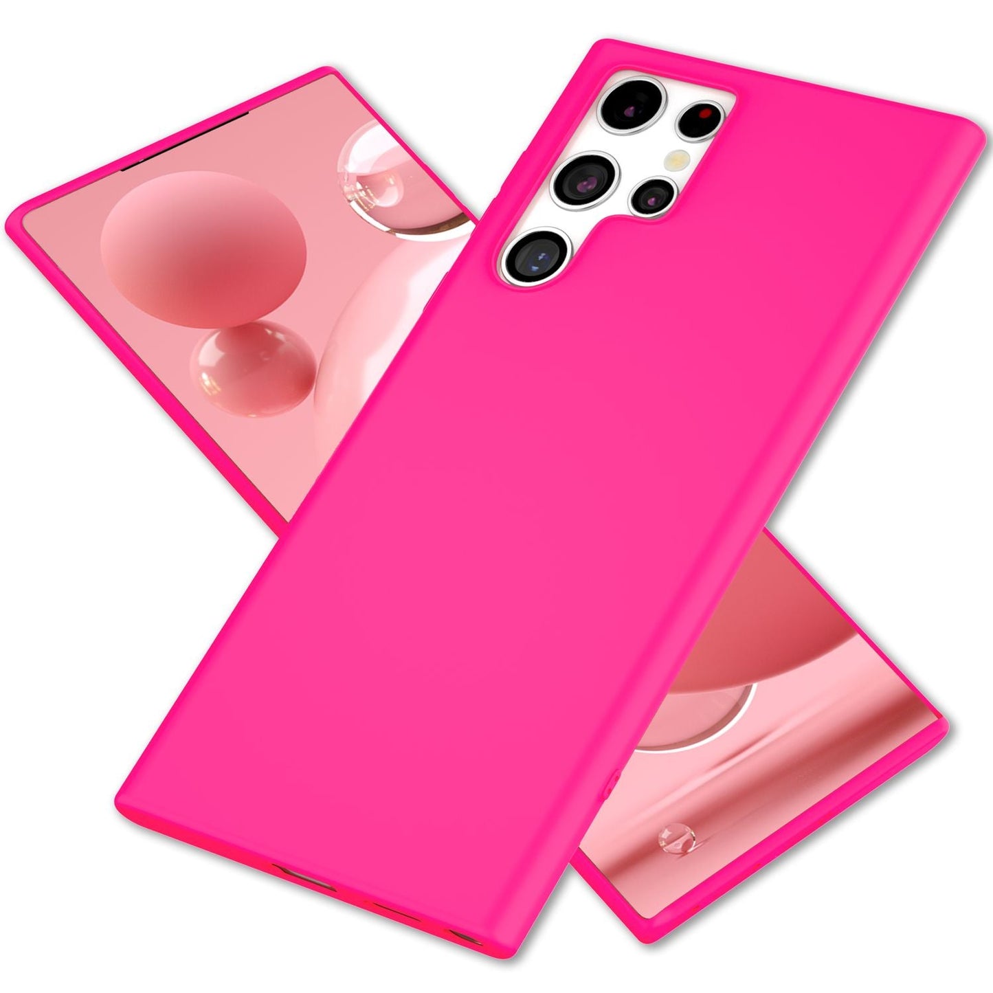 NALIA Colorful Neon Silicone Case for Samsung Galaxy S22 Ultra