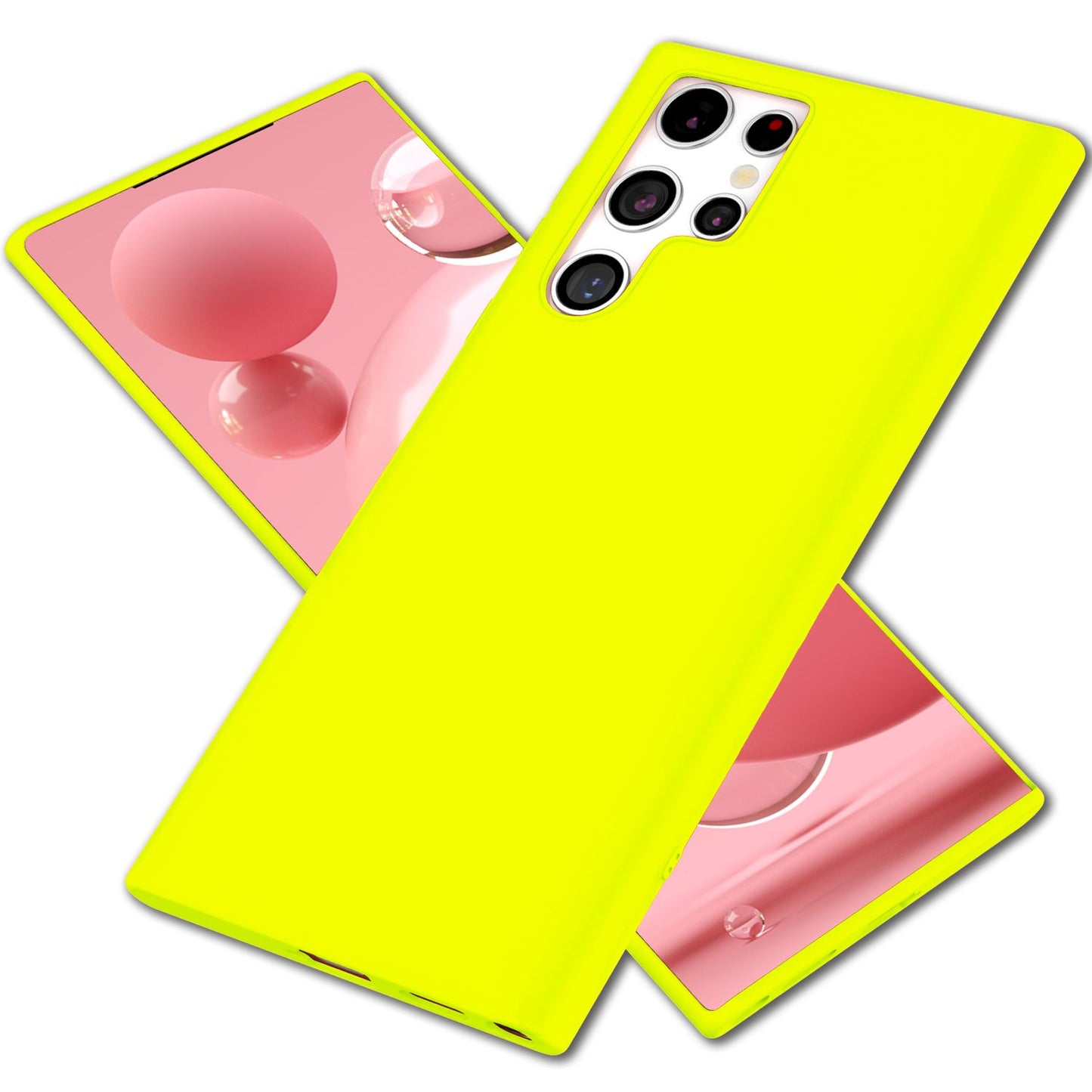 NALIA Colorful Neon Silicone Case for Samsung Galaxy S22 Ultra