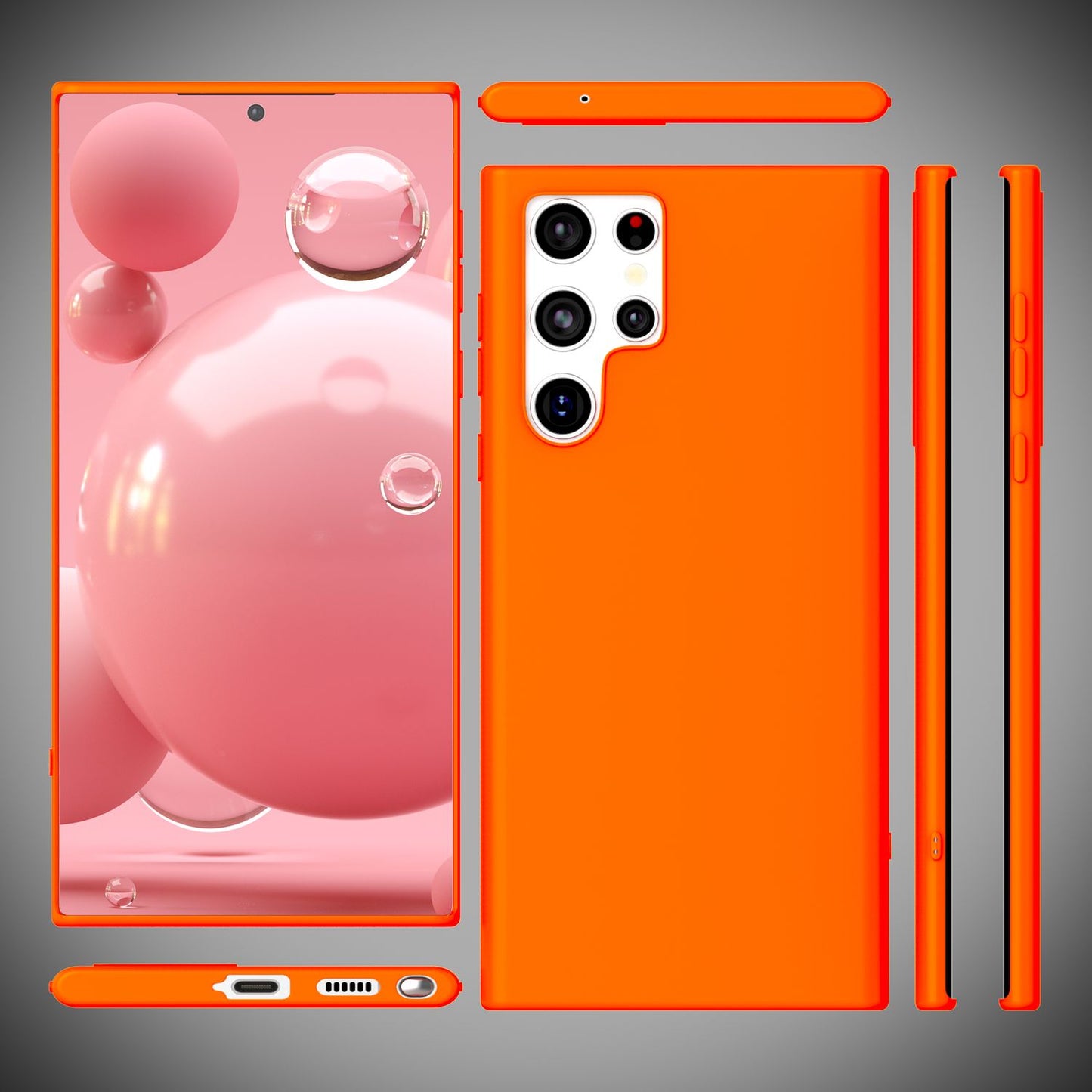 NALIA Colorful Neon Silicone Case for Samsung Galaxy S22 Ultra