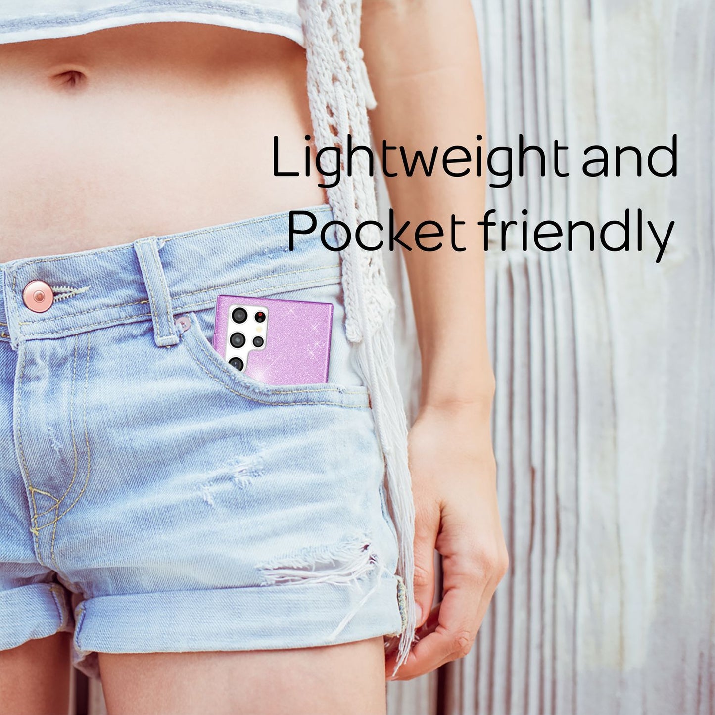 NALIA Robust Glitter Case for Samsung Galaxy S22 Ultra, Shiny Glitter Hybrid Protective Case, Reinforced Silicone Case