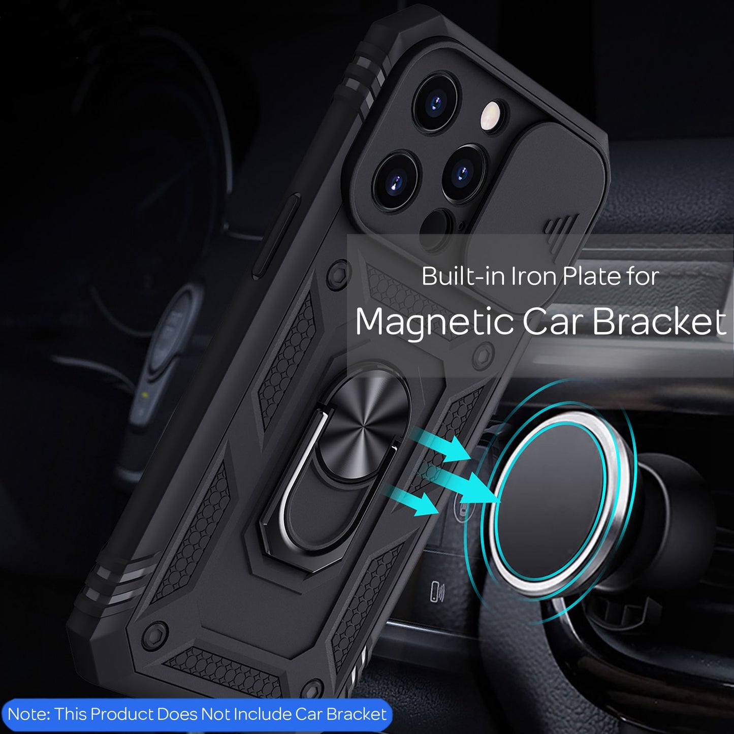 NALIA Military-Style Ringhülle für iPhone 13 Pro Max, Extrem Schützend mit Display-Rahmen & Kamera-Abdeckung