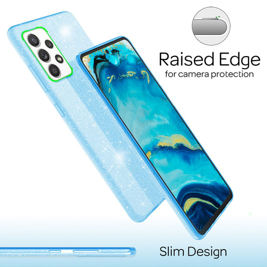 Fyrir Samsung Galaxy A33 - Sterkt glitrandi hulstur, höggþolið, glansandi símavörn