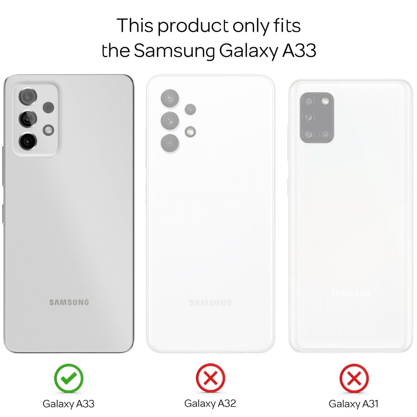 Fyrir Samsung Galaxy A33 - Sterkt glitrandi hulstur, höggþolið, glansandi símavörn