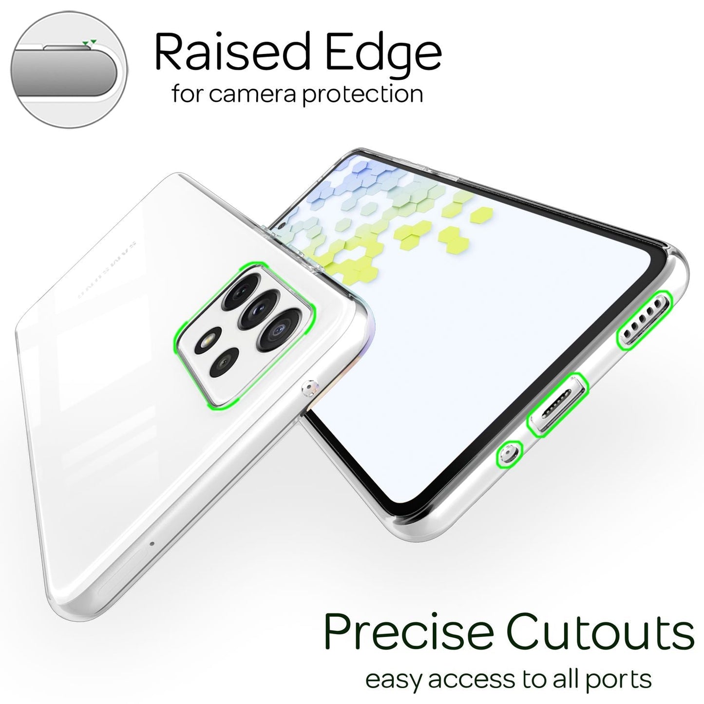 Fyrir Samsung Galaxy A33 - Glært sílikonhulstur sem gular ekki, gegnsætt og gegnsætt hulstur