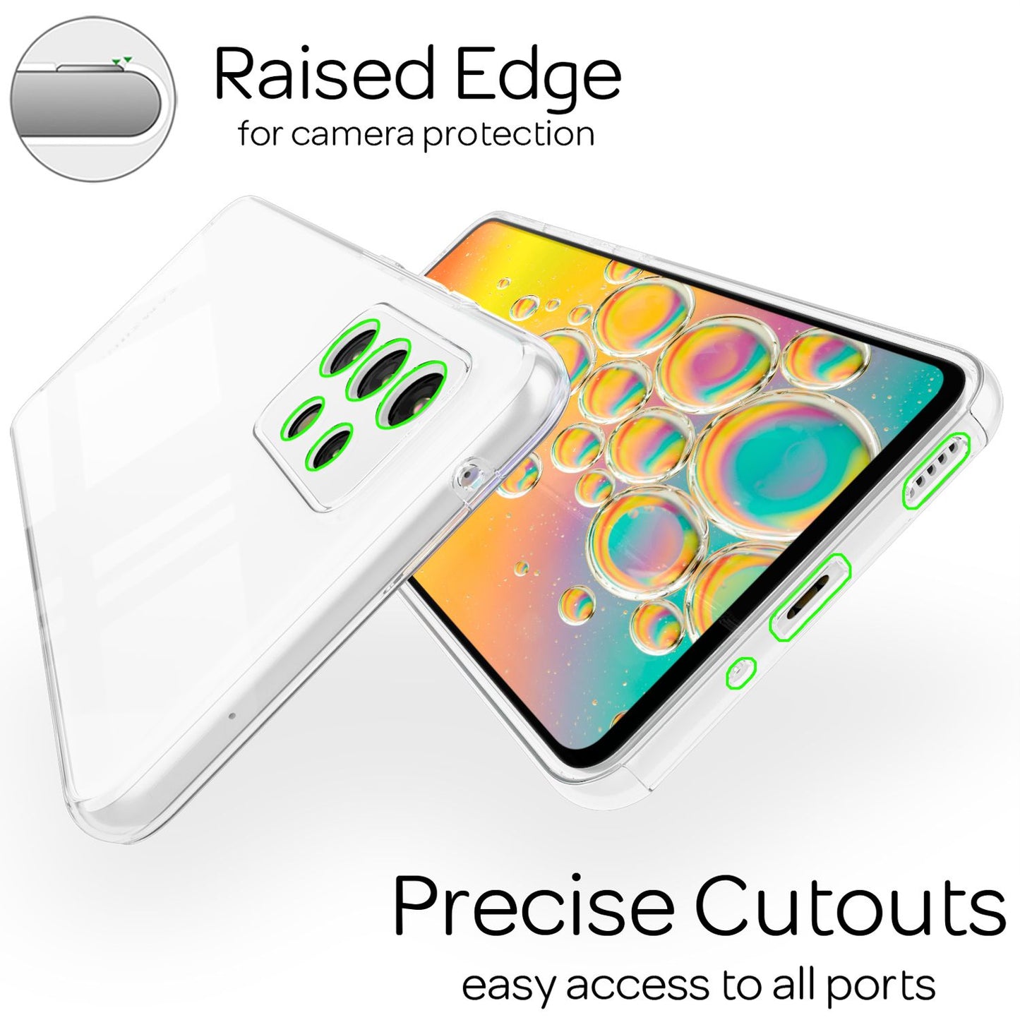 Für Samsung Galaxy A33 - Klare 360° Handy Hülle Hard Case Komplett Schutz Etui