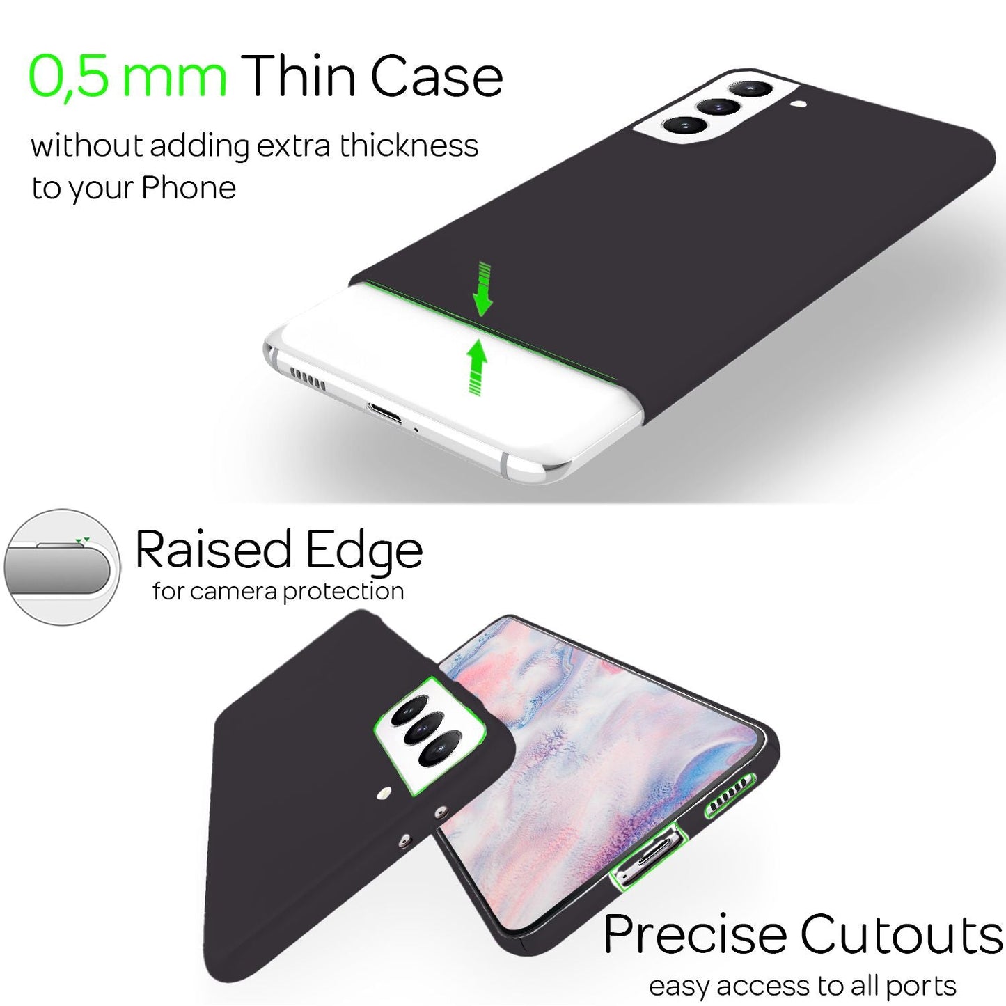 NALIA Ultra-Thin Hard Case for Samsung Galaxy S22 Plus