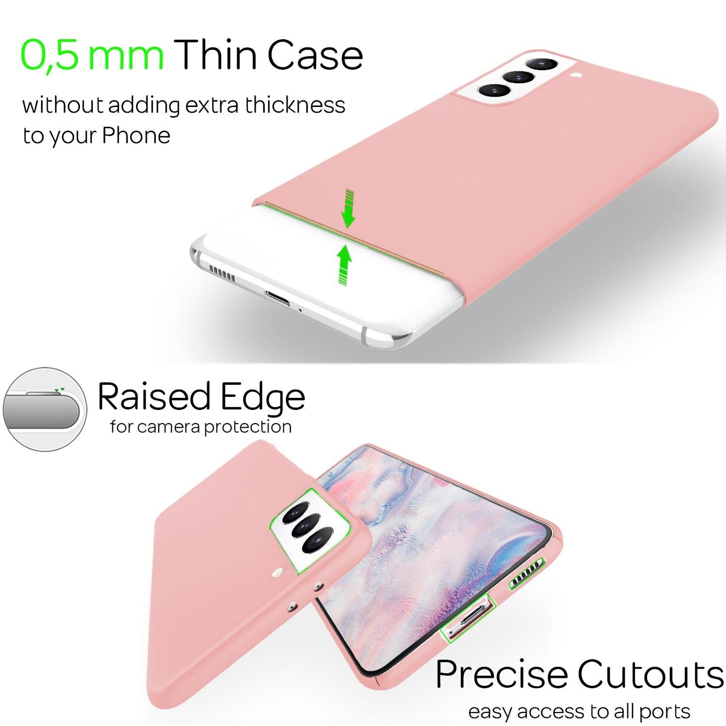 NALIA Ultra-Thin Hard Case for Samsung Galaxy S22 Plus