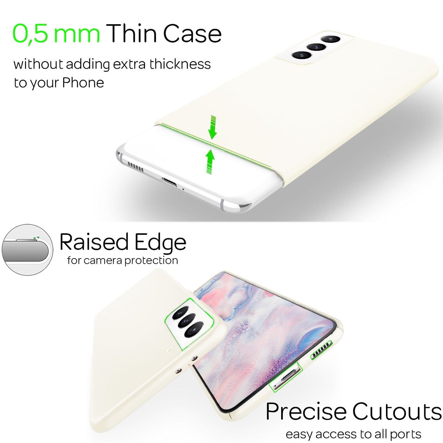 NALIA Ultra-Thin Hard Case for Samsung Galaxy S22 Plus