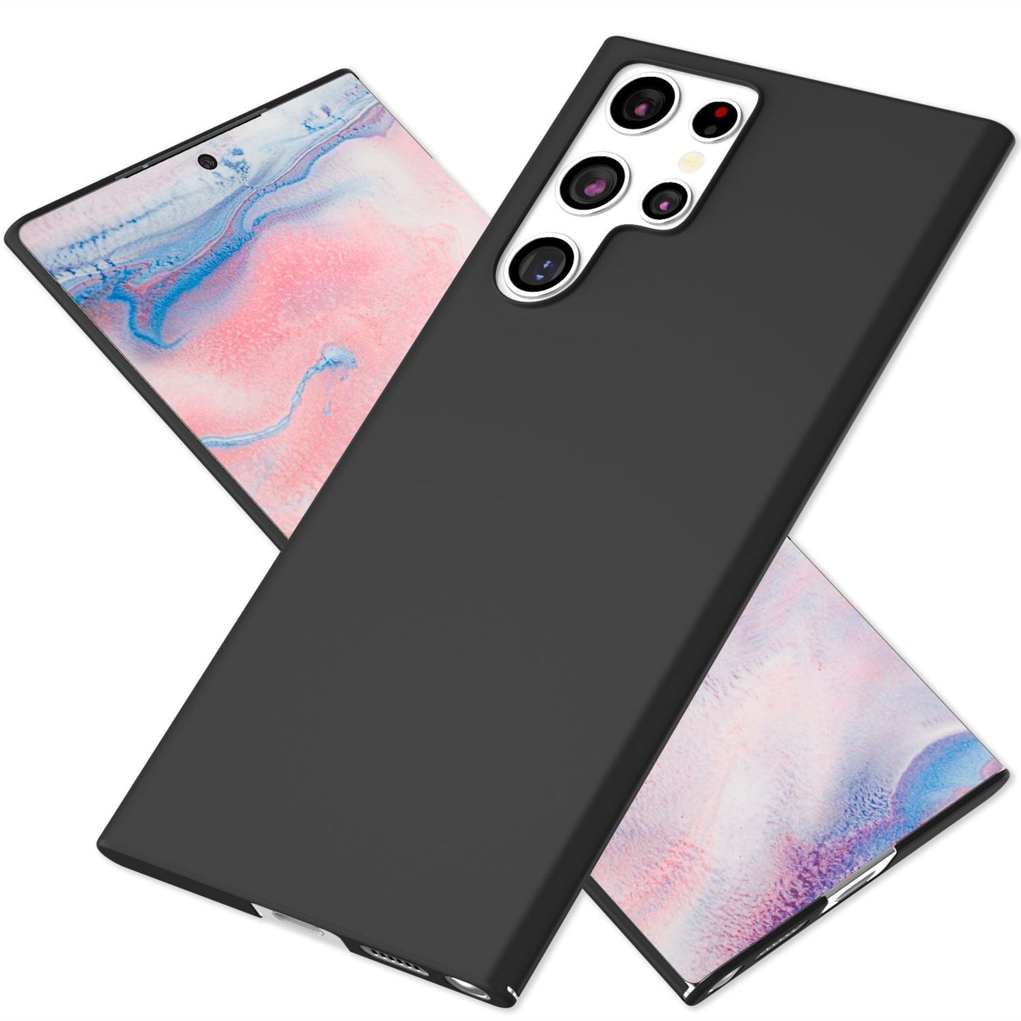 NALIA Ultraþunnt hart hulstur fyrir Samsung Galaxy S22 Ultra, fingrafaravarnandi, silkimjúkt, matt, hálkuvörn, extra létt 0,5 mm þunnt, hart hlífðarhulstur