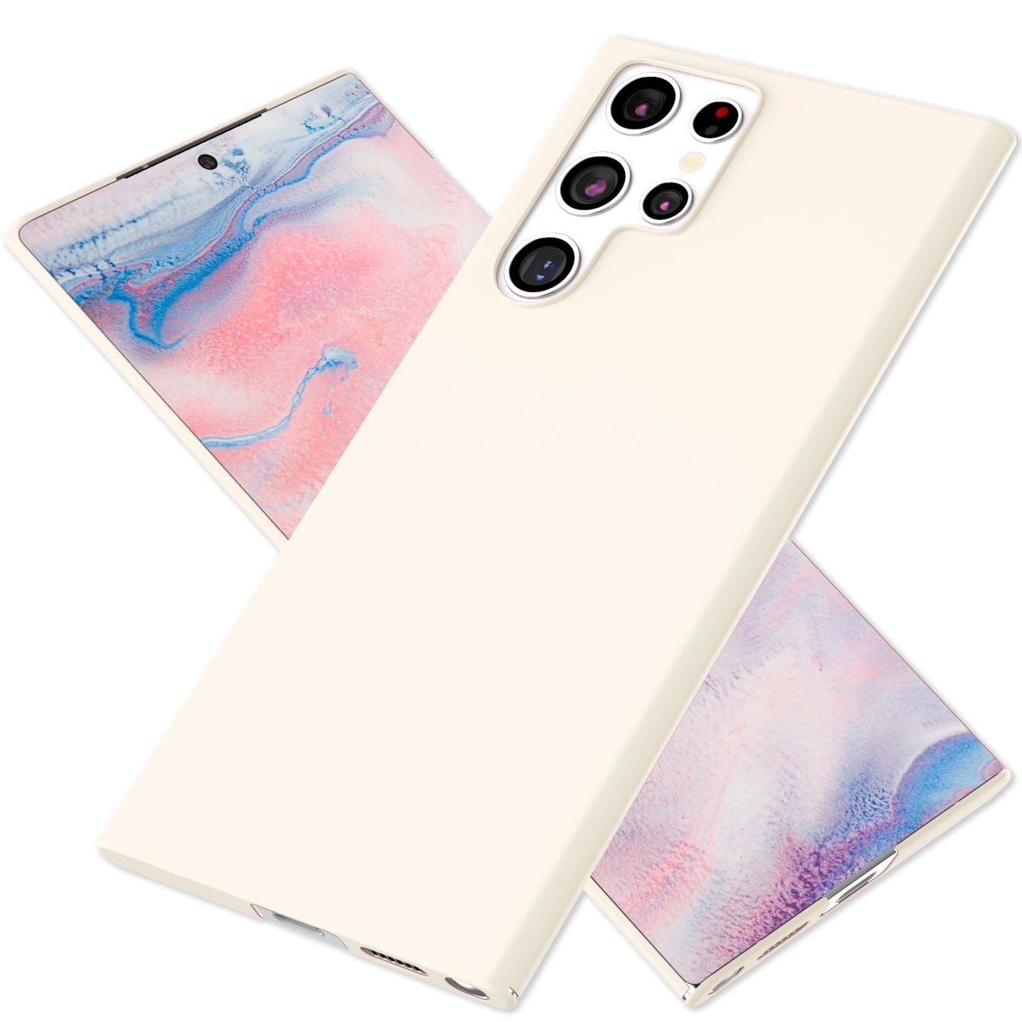 NALIA Ultraþunnt hart hulstur fyrir Samsung Galaxy S22 Ultra, fingrafaravarnandi, silkimjúkt, matt, hálkuvörn, extra létt 0,5 mm þunnt, hart hlífðarhulstur