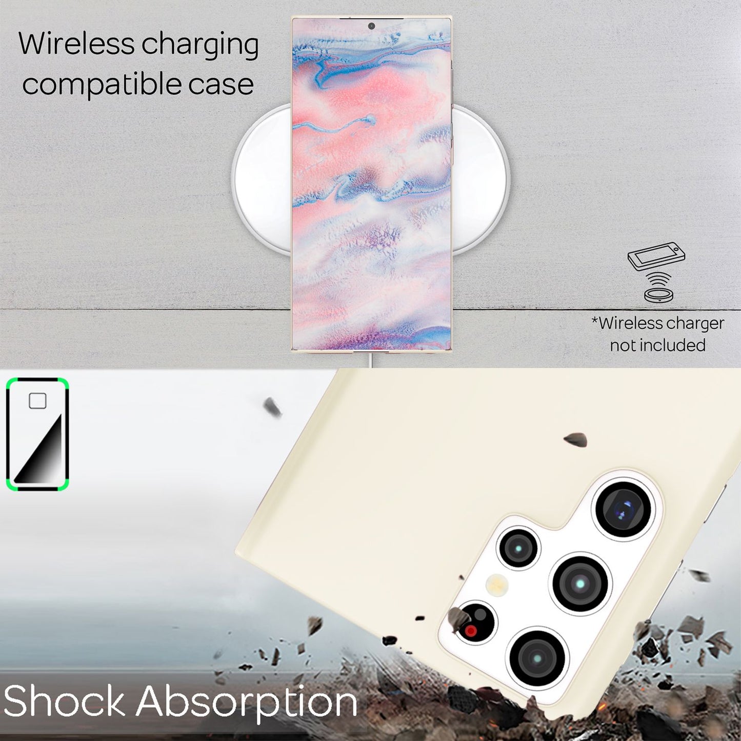 NALIA Ultraþunnt hart hulstur fyrir Samsung Galaxy S22 Ultra, fingrafaravarnandi, silkimjúkt, matt, hálkuvörn, extra létt 0,5 mm þunnt, hart hlífðarhulstur