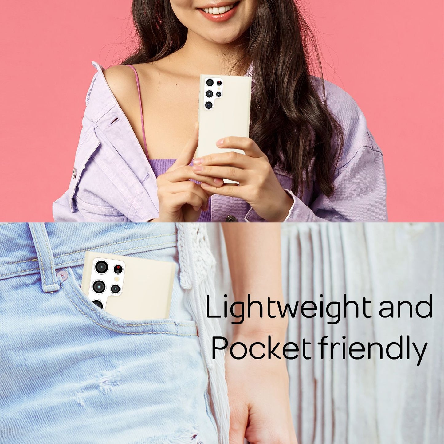 NALIA Ultraþunnt hart hulstur fyrir Samsung Galaxy S22 Ultra, fingrafaravarnandi, silkimjúkt, matt, hálkuvörn, extra létt 0,5 mm þunnt, hart hlífðarhulstur