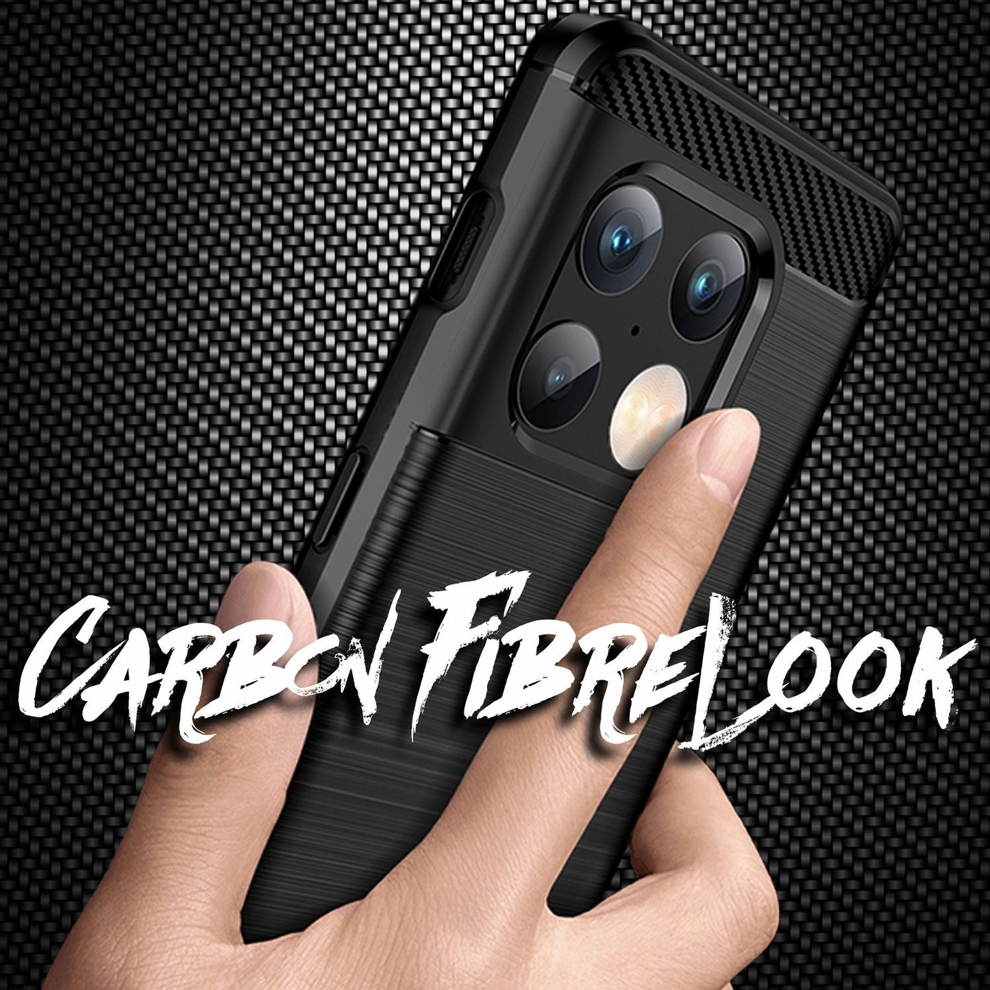 Carbon Look Case for OnePlus 10 Pro - Phone Case Smartphone TPU Silicone Cover